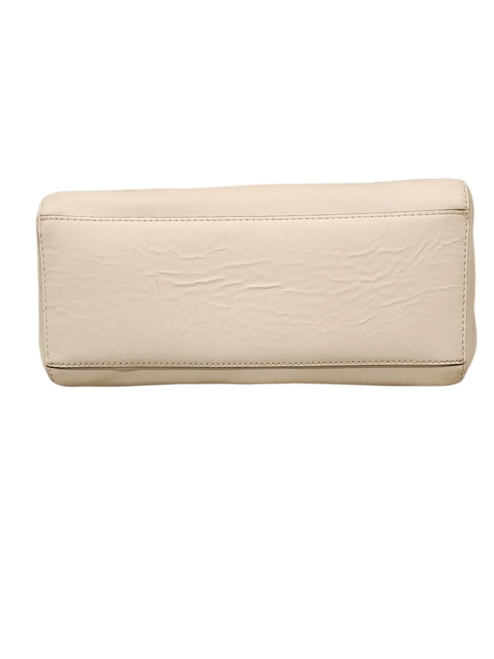 Kate Spade Cream Leather Dome Satchel with Tan Handles